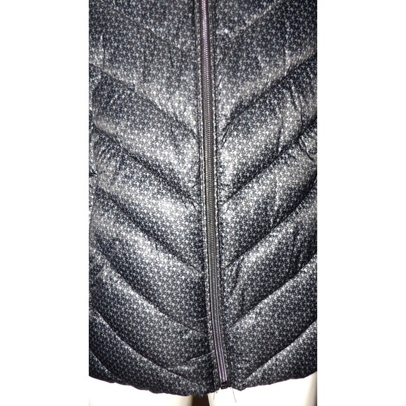 Michael Kors Packable Puffer Jacket Coat Hooded Signature All Over Print Medium - Picture 8 of 16